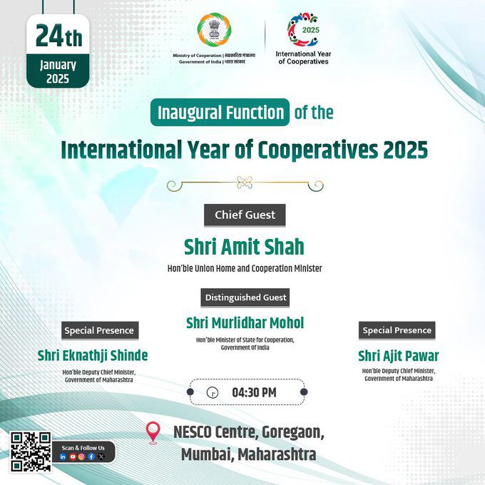 Inauguration ceremony of the International Year of Cooperatives 2025: 24 Jan, 2025