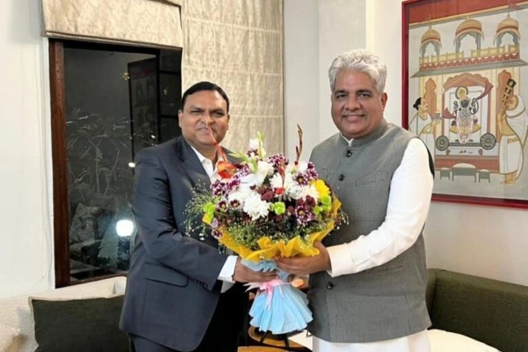 NDDB Discusses Dairy Development Initiatives with Union Environment Minister in New Delhi NDDB Chairman meeting Environment Minister Bhupender Yadav on Alwar dairy development