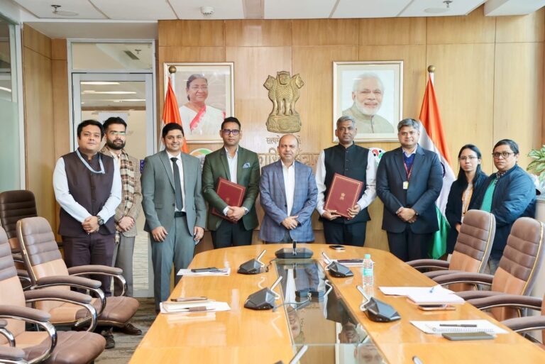 NCOL and Zepto officials during the MoU signing for launch of Bharat Organics products on quick commerce platforms