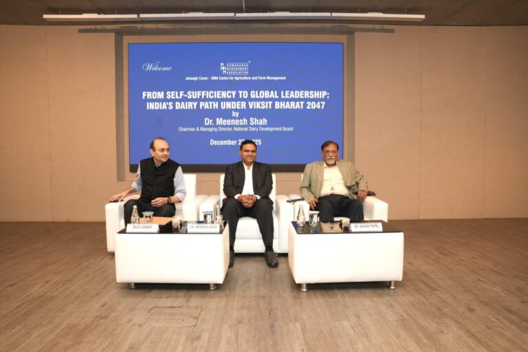 NDDB Chairman Dr Meenesh Shah delivered speech on India’s dairy sector and Viksit Bharat 2047 in Ahmedabad.
