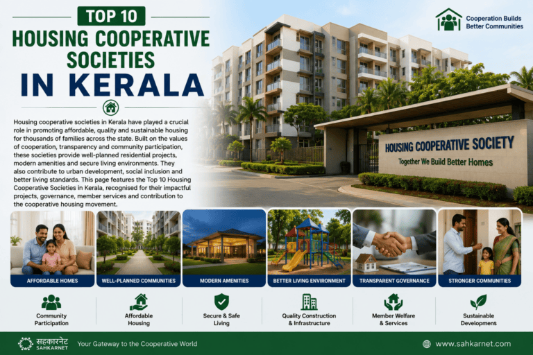 Top Housing Cooperative Societies in Kerala featuring modern residential communities, affordable housing and cooperative-led community living.