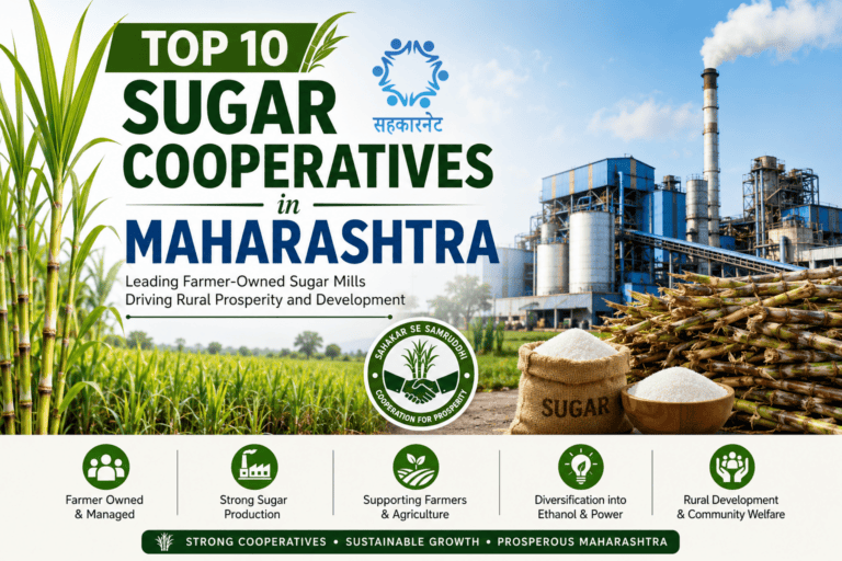Top 10 Sugar Cooperatives in Maharashtra Sugar cooperative societies in Maharashtra supporting sugarcane farmers, rural development and the cooperative sugar industry