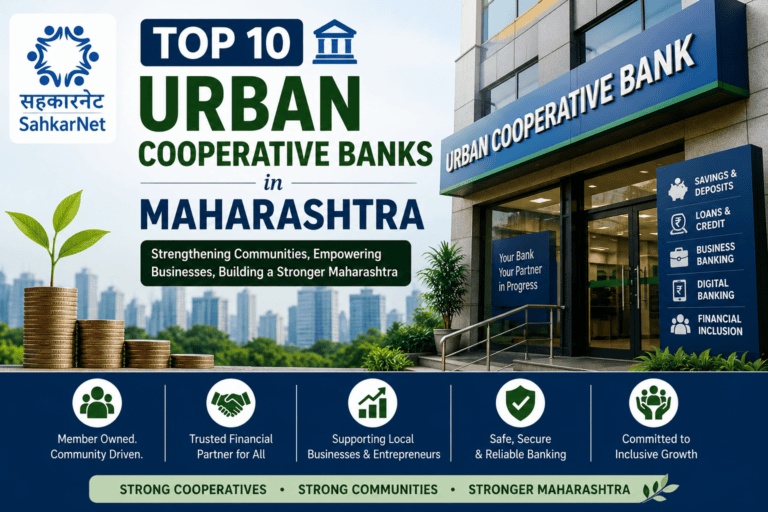Top 10 Urban Cooperative Banks in Maharashtra Urban Cooperative Bank branch in Maharashtra providing community banking, financial inclusion, and cooperative financial services