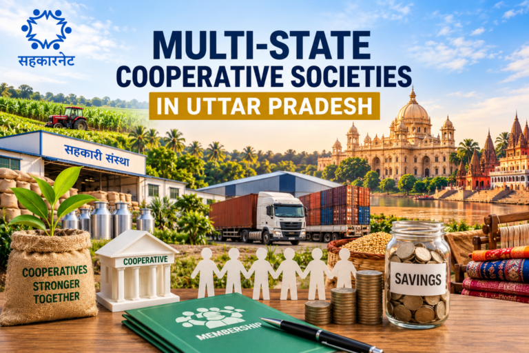 Multi State Co-operative Societies in Uttar Pradesh Multi-State Cooperative Societies in Uttar Pradesh representing interstate cooperative activities across agriculture, dairy, trade and other sectors.