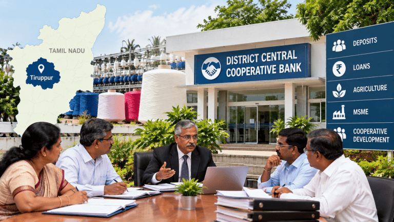Tamil Nadu Sets Up Committee to Examine Separate DCCB for Tiruppur Cooperative banking infrastructure and PACS network in Tiruppur district, Tamil Nadu.